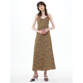 MAXI SATIN SLIP DRESS LEOPARD_BROWN BLACK