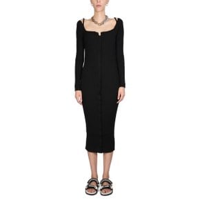 필로소피 디 로렌조 세라피니 Womens Dress MIDI DRESS BLACK 04805700_0555