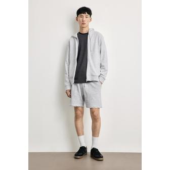 H&M 레귤러핏 스웨트 쇼츠 그레이 멜란지 1224295002