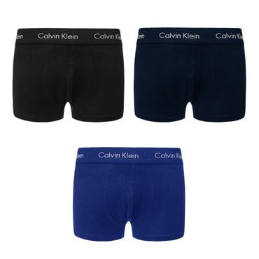 Calvin Klein 캘빈클라인 언더웨어 CK 코튼 스트레치 3팩 세트 로우라이즈 드로즈 U2664G-4KU