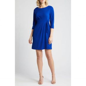 4395361 Tahari ASL Side Tie Long Sleeve Dress