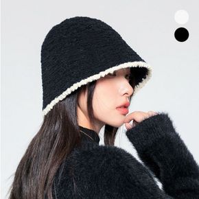 소프트 배색 뽀글이 벙거지 양털모자 2color[36090230]