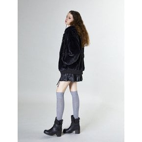 Oversized Fur Jacket (BLACK)