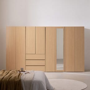 보루네오 마르체 모엔 3200 전신거울 시스템 서랍 옷장 세트 BKC840C