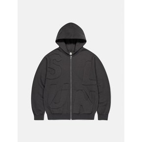 Capital Zip Up Hoodie Charcoal