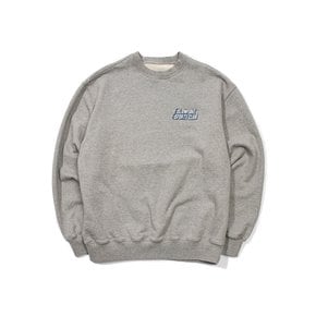 Flame Logo Loose Fit Sweat Shirt -Melange Grey-