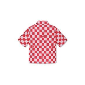왁[WAAC]골프 (WWTCM23209REX)여성 체크 반팔 폴로 티셔츠