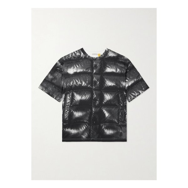 몽클레어 에이셉 라키 프린트 코튼 저지 티셔츠 블랙 46376663162955578