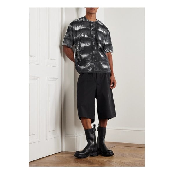 몽클레어 에이셉 라키 프린트 코튼 저지 티셔츠 블랙 46376663162955578