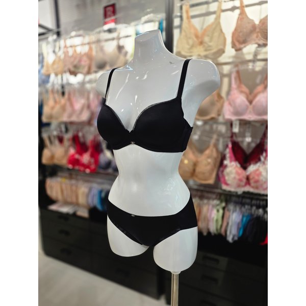 [시흥점] (SH) 와코루 HI-COMFORT 노와이어 몰드 브라,팬티 세트 [WBRX104/WPTX104H-BK]