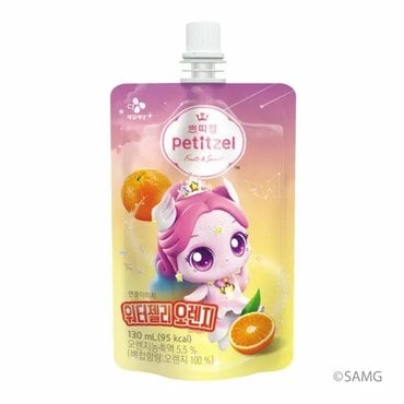 CJ [쁘띠첼X캐치!티니핑] 쁘띠첼 워터젤리 오렌지 130ml