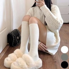 겨울여성패션 여성 골지 니삭스 면 반스타킹 긴 무릎양말