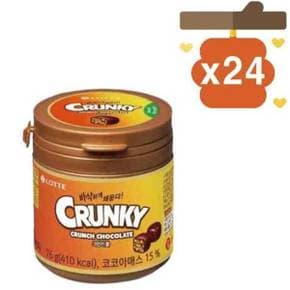 롯데 크런키 볼 초콜릿 76g x 24통