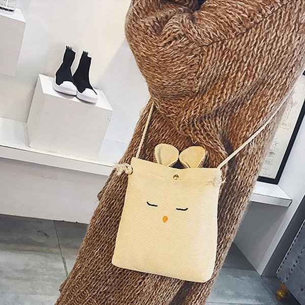 [아일렌]린넨 미니크로스백 토끼귀 팬시 보조크로스백