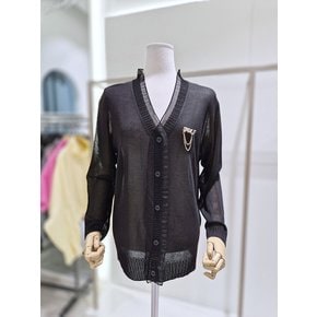 프릴 망사 브이넥 단추 여름 가디건 MN06CD002