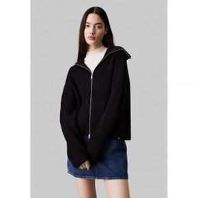 4993336 Calvin Klein CHUNKY - Cardigan ck black