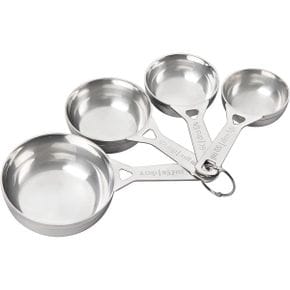 영국 르쿠르제 티팟 Le Creuset 스테인리스 스틸 Measuring Cups Set of 4 1632730