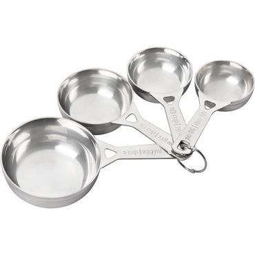  영국 르쿠르제 티팟 Le Creuset 스테인리스 스틸 Measuring Cups Set of 4 1632730