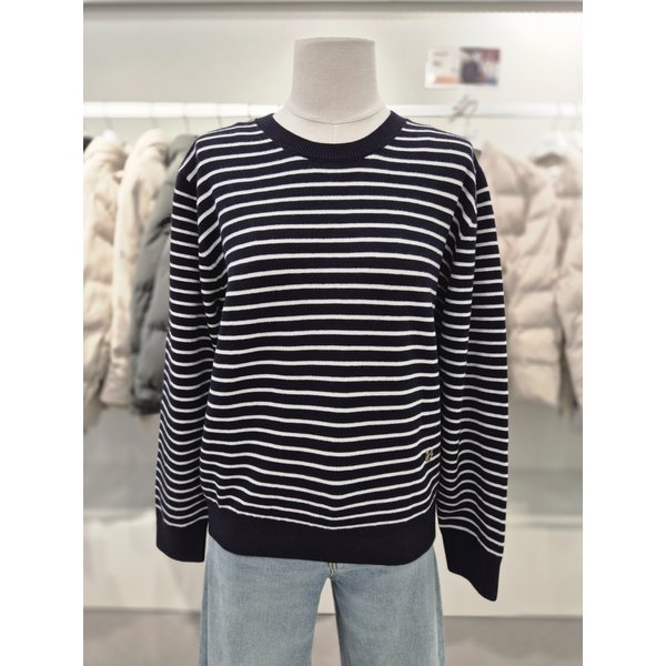 [여주점] 여성 라운드넥 로고장식 니트(EPF4ER2200)