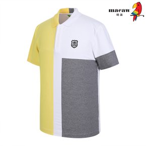 (남성)컬러 블록 배색 카라 반팔 티셔츠_MLM2TS61