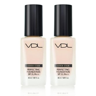  VDL 커버스테인 퍼펙팅 파운데이션 30ml V02 (21호 따뜻한 옐로우톤) 2개