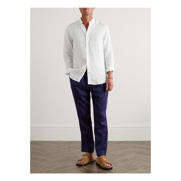 프레스코볼 카리오카 호르헤 그랜대드 칼라 리넨 셔츠 화이트 1647597313776202