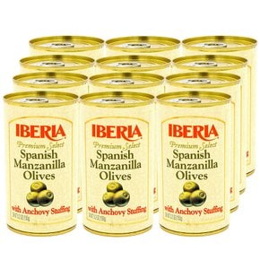 Iberia 이베리아 만자닐라 올리브 스터피 앤초비 멸치 5.25oz 12팩