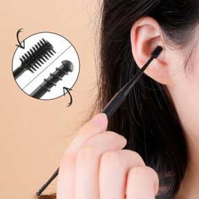 실리콘 귀이개 양면 귀파개 귓밥 귀후비 귀지청소 기 제거 귀청소 게 귀밥