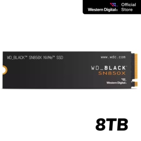 웨스턴디지털 SOI 공식총판 Western Digital WD BLACK SN850X NVMe 8TB SSD