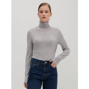울 소프트 하이넥 티셔츠 그레이 LF26005TS05GR