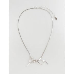 [silver925] Flat Snake Bow Necklace