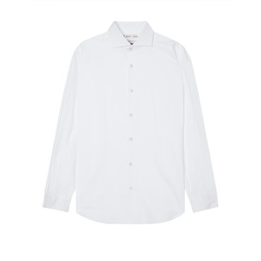 라움 [23SS] [RAUM x SHIRTS SPECTER] 화이트 단색 면 긴팔캐주얼 ROSH3E003WT