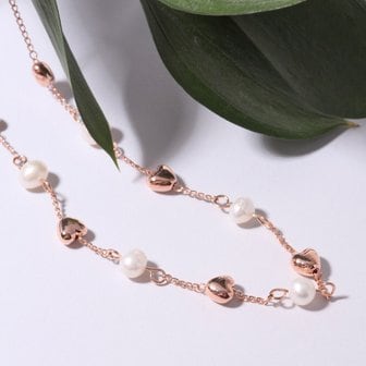 루브르파리 헤레시 담수진주 하트 목걸이(5mm) NA0578