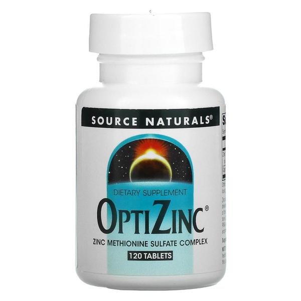 [해외직구]소스네츄럴스 옵티징크 아연 메티오닌 설페이트 120정 Source Naturals OptiZinc 120 Tablets