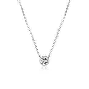 14K 랩다이아몬드 3부 베즐 목걸이(LN3001)