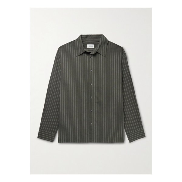 아우렐 스트라이프 코튼 셔츠 그레이 46376663162870234