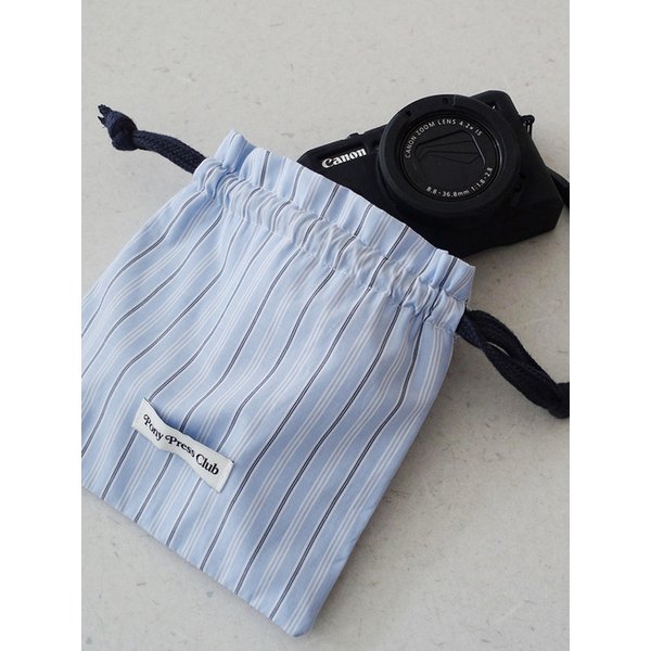 Mooi Stripe String Pouch (Blue)