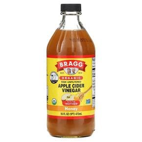 Bragg 브래그 O 애플 사이다 비네거 허니 애사비 473ml 2팩