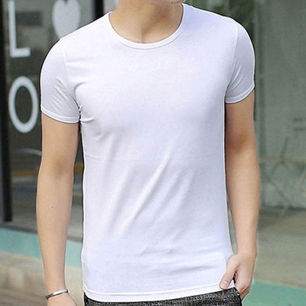 여름 남자 베이직 무지 러닝 라운드 반팔 티 OC-TSH-SWFI801Y