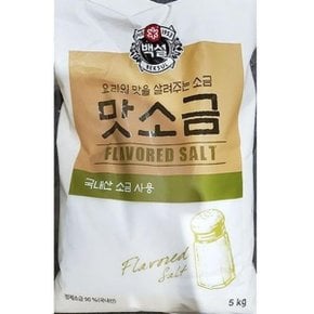 맛소금 씨제이 중간입자 5KGX4개 식품