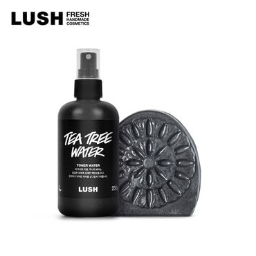 LUSH [백화점]차분한 페이스 세트 (티 트리 워터 250g + 챠콜100g)