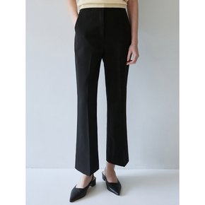 SLIM SEMI BOOTCUT SLACKS_BLACK