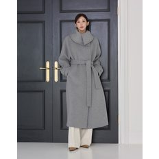 COLLAR POINT WOOL LONG COAT GRAY 카라 포인트 울 롱 코트 그레이