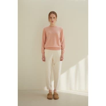 테라누고 cashmere 100%  round knit top - Pink