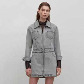 MELIN ZIP-UP MINI DENIM DRESS