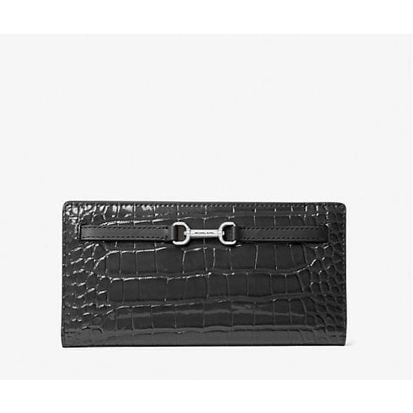 [국내배송]마이클코어스 칼슨 패턴 크로크월렛 35F5S2ZE3A