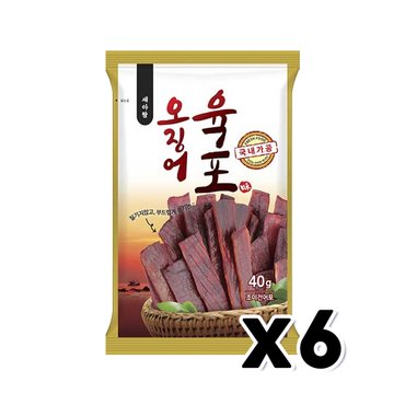  세아랑 오징어육포 술안주간식 40g x 6개