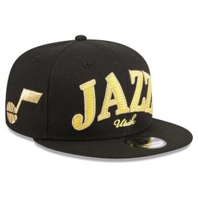 [해외] 964087 뉴에라 모자 NBA 유타 재즈 Golden Tall Text 9FIFTY Hat Black