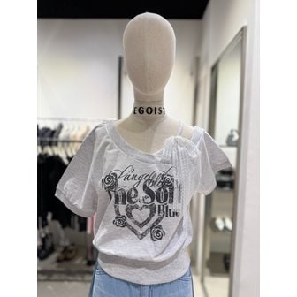 에고이스트 [여주점] 원숄더 그래픽 반팔 맨투맨 ES2OTH56