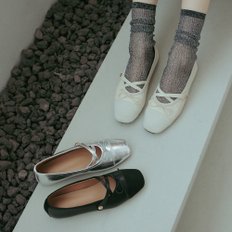 ljh073-7 ribbon X maryjane flat _ 3colors